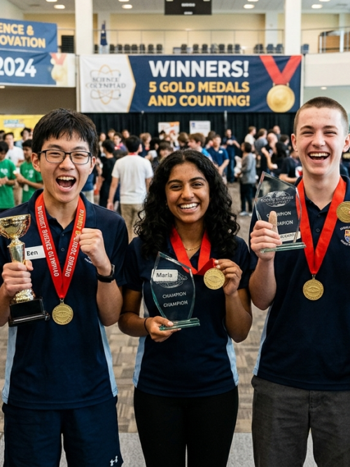 Our Students Shine at the District Science Olympiad — 5 Gold Medals and Counting!